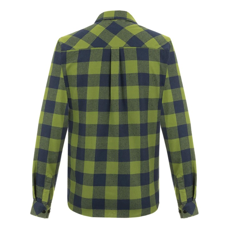 Cromoncent Camicia Uomo In Flanella Di Cotone A Quadri, Verde, Taglie Dalla XS Alla 4XL (US)